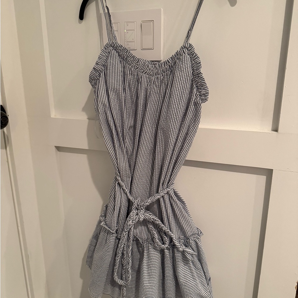 Lulu's Blue and White Striped Dress